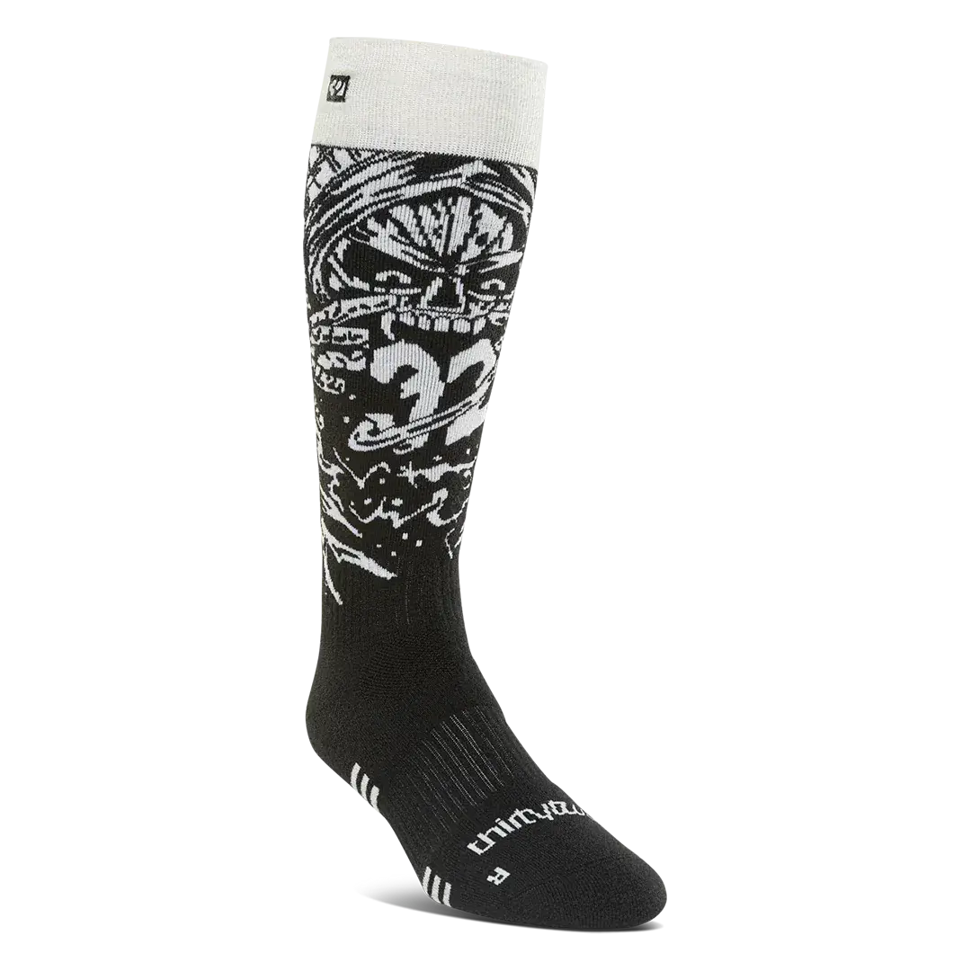 Men's 32 Merino Specialty Sock Black/White | thirtytwo US Specialty Sock ThirtyTwo Rider Driven Snowboarding Snow Premium