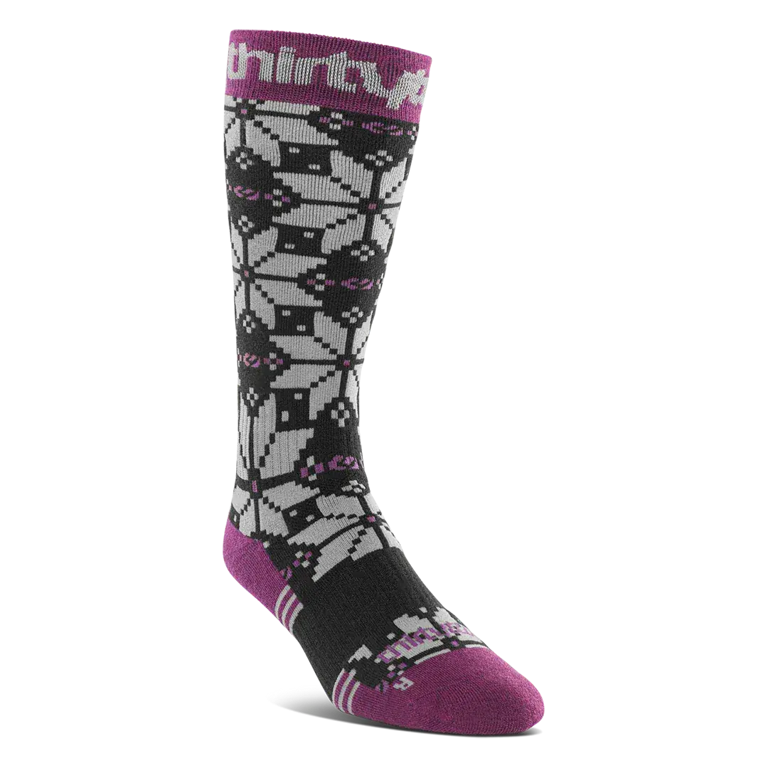 Women's Double Specialty Purple Sock | thirtytwo US Specialty Sock ThirtyTwo Rider Driven Snowboarding Snow Premium
