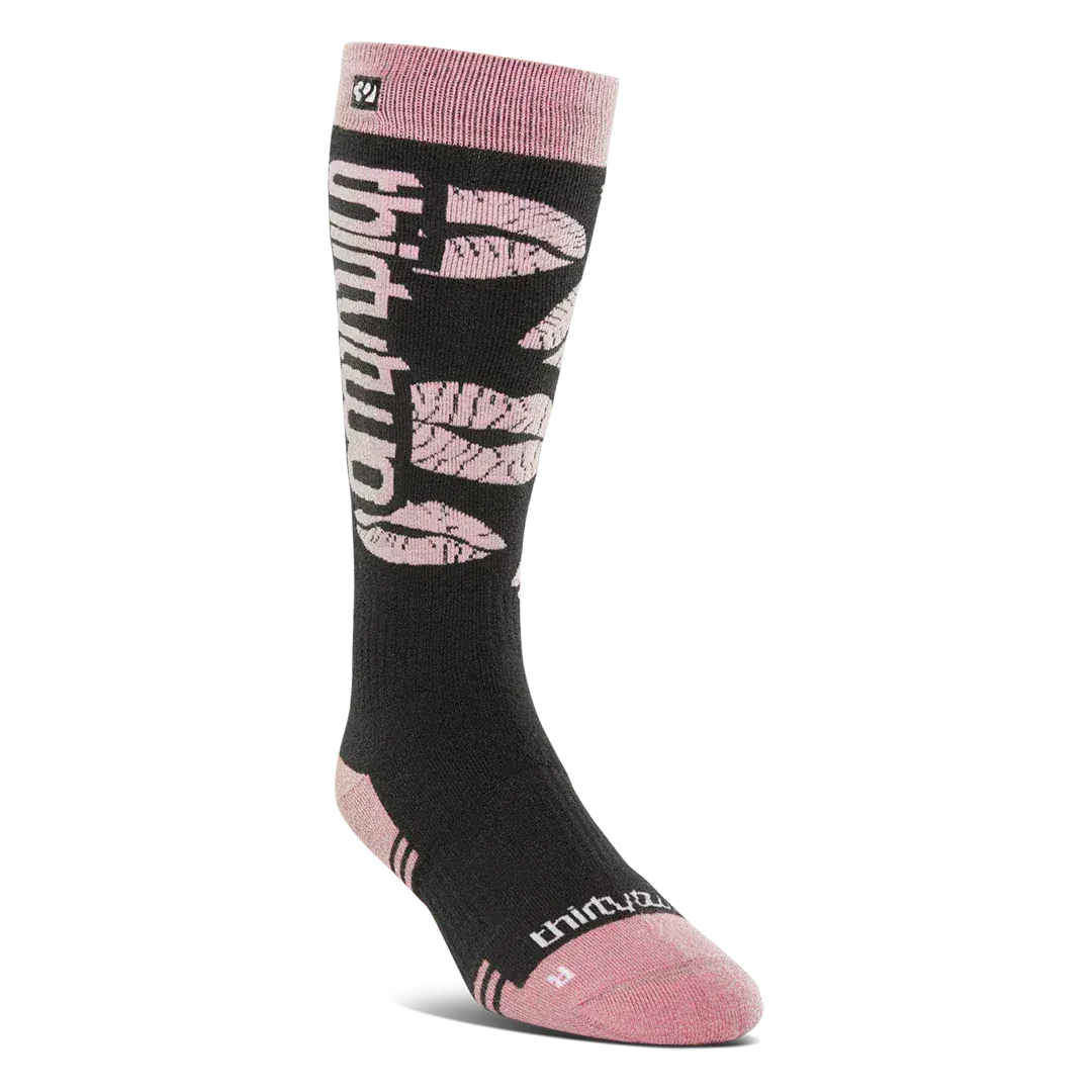 Women's Merino Specialty Sock Black/Pink | thirtytwo US Specialty Sock ThirtyTwo Rider Driven Snowboarding Snow Premium
