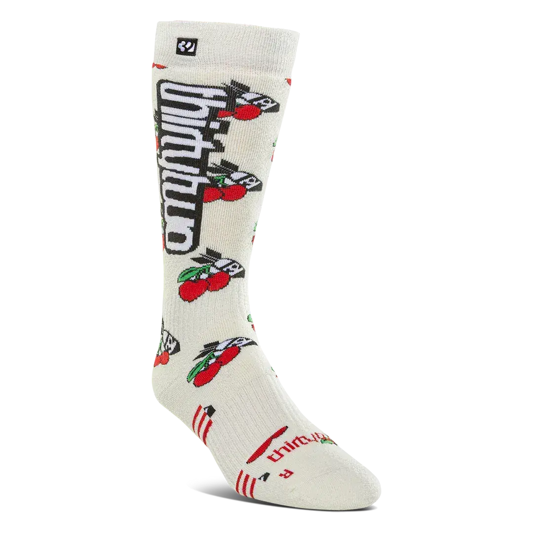 Women's Merino Specialty Sock White/Red | thirtytwo US Specialty Sock ThirtyTwo Rider Driven Snowboarding Snow Premium