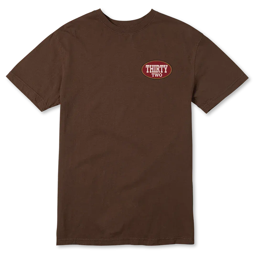 32 Art Tee Brown Short Sleeve Shirt | thirtytwo US S/S Basic T-Shirt ThirtyTwo Rider Driven Snowboarding Snow Premium