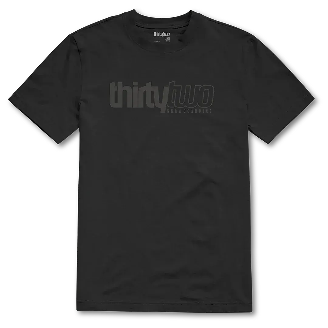 Double Tee S/S Basic T - Shirt Black/Charcoal | thirtytwo US S/S Basic T-Shirt ThirtyTwo Rider Driven Snowboarding Snow Premium