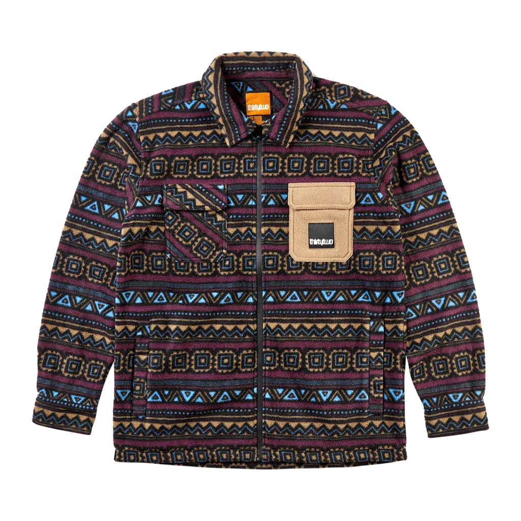 Rest Stop Zip Up Jacket Maroon | thirtytwo US