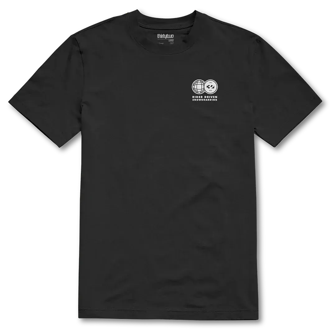 30 Year Tee Black Basic T - Shirt | thirtytwo US S/S Basic T-Shirt ThirtyTwo Rider Driven Snowboarding Snow Premium