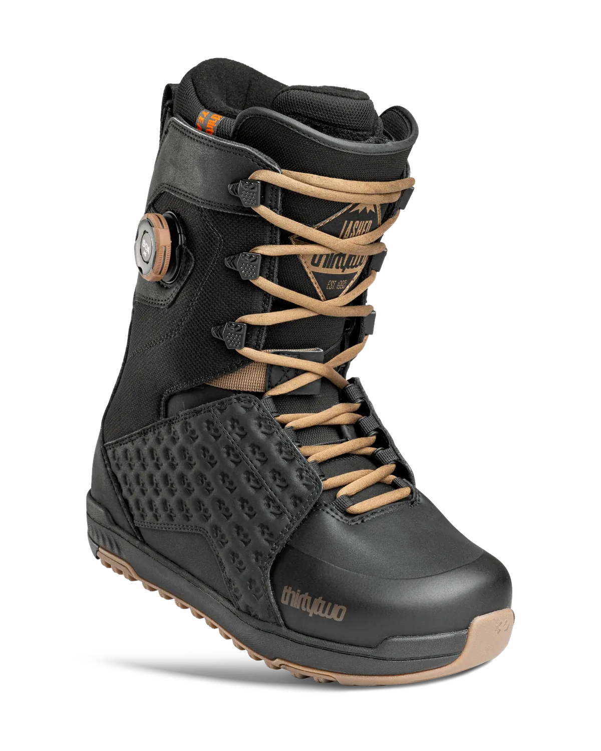 Lashed Hybrid Boots Thirtytwo Black / Black / Gum / 8 Rider Driven Snowboarding Snow Premium 7630680899729 T.27.BTM.LHY.544.080.1