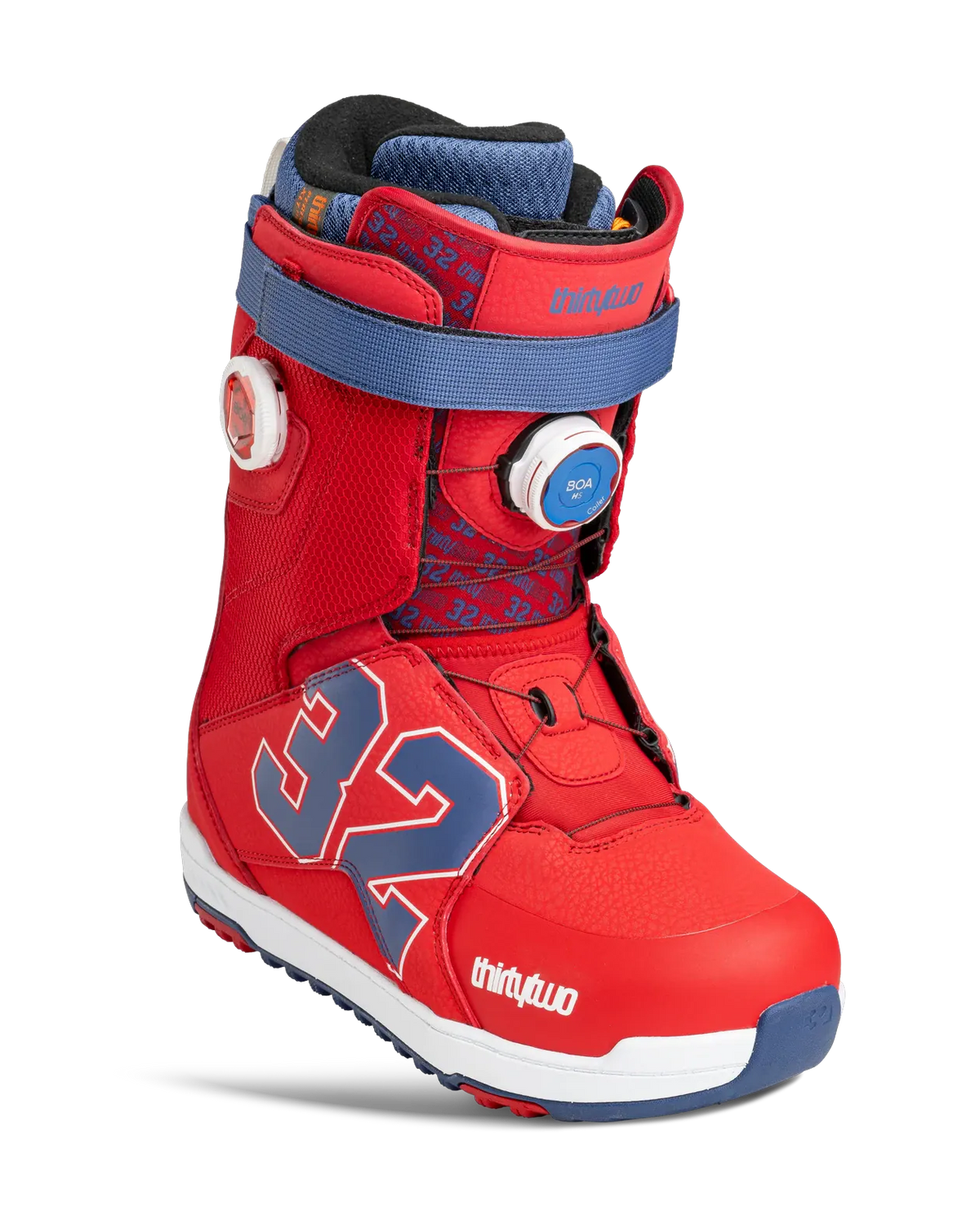 Lashed Xlt Db Boots Thirtytwo Red / Blue / White / 7 Rider Driven Snowboarding Snow Premium 7630680897992 T.27.BTM.LXD.613.070.1