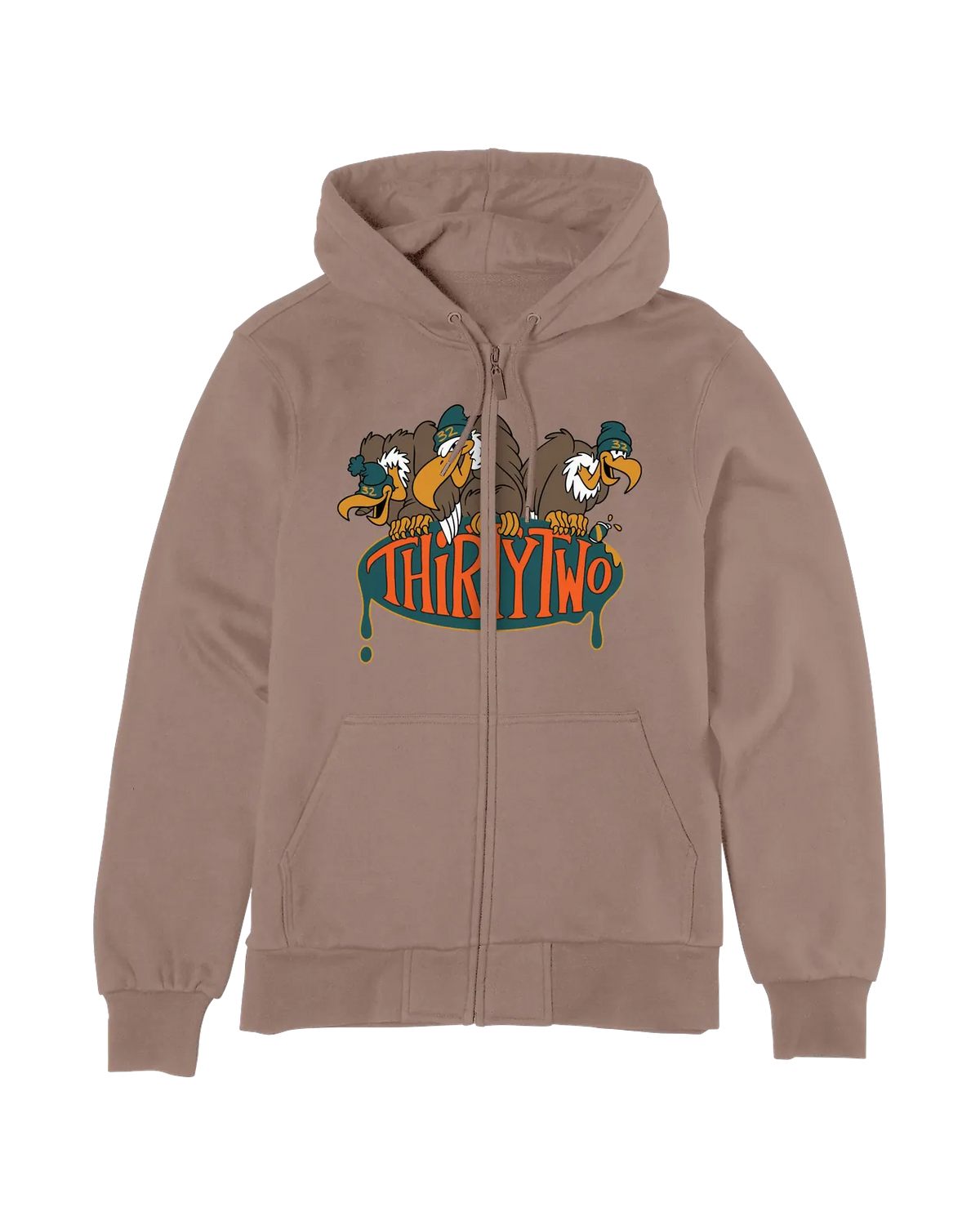 CONDOR ZIP HOODIE Apparel Lifestyle Thirtytwo BROWN / S Rider Driven Snowboarding Snow Premium 7630961808143 T.27.FEM.CZH.200.2S.1