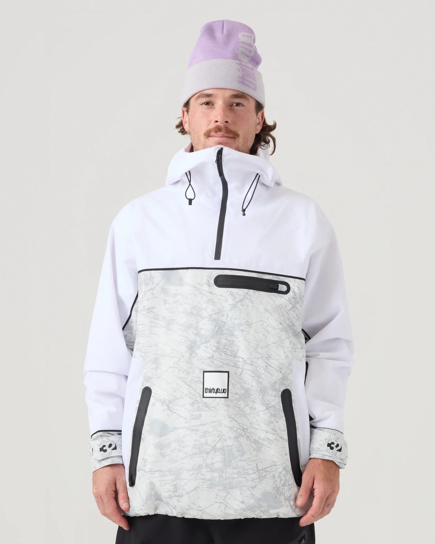 LIGHT ANORAK Outerwear Thirtytwo BLACK/WHITE / XS Rider Driven Snowboarding Snow Premium 7630961805005 T.27.JKM.LAK.976.1XS.1