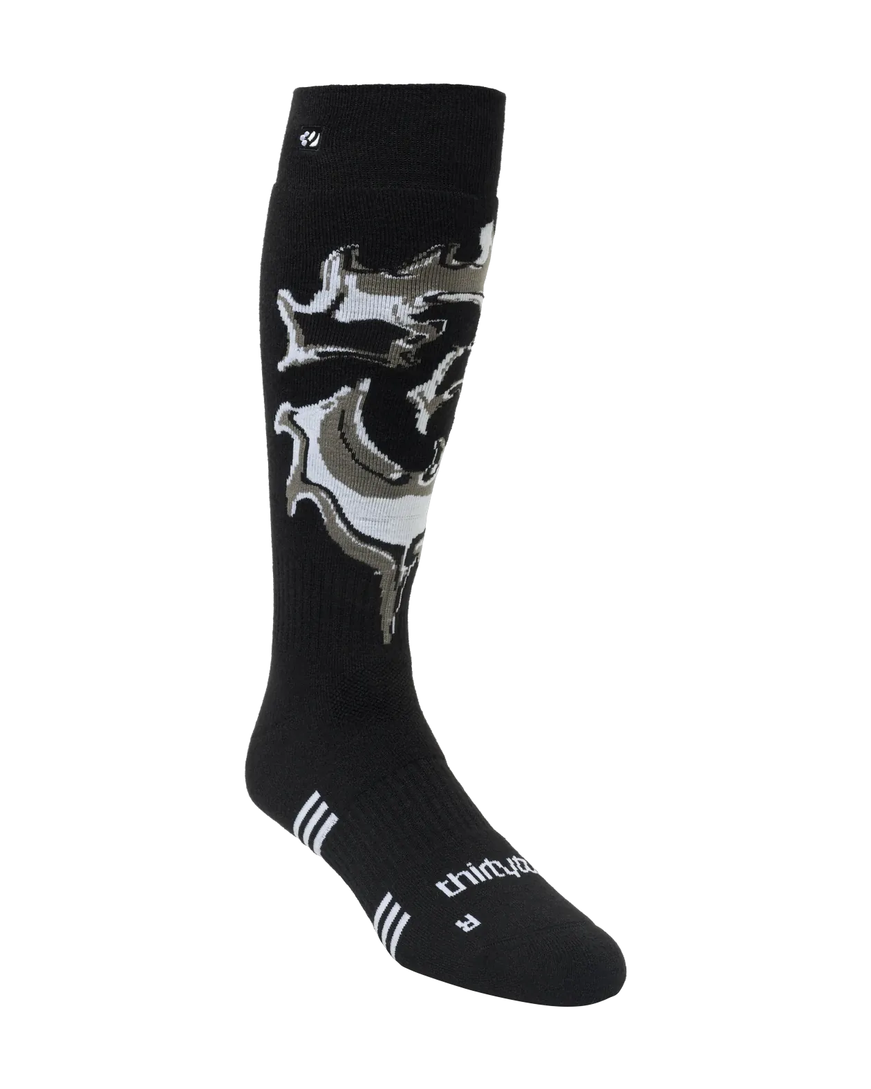TM MERINO SOCK Accessories Thirtytwo BLACK/SILVER / L/XL Rider Driven Snowboarding Snow Premium 7630961808723 T.27.OZM.TMS.582.L/XL.1
